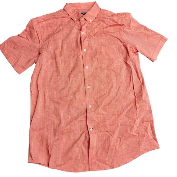 Mens Medium Button Down  Short Sleeve  Crew Neck Collared Hawaiian Shirts - Picture 9 of 16